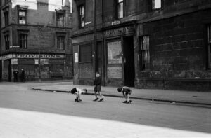Boys in high heels, Gorbals, 1963